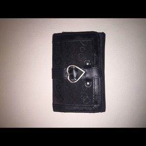 Black Heart-Print Wallet
